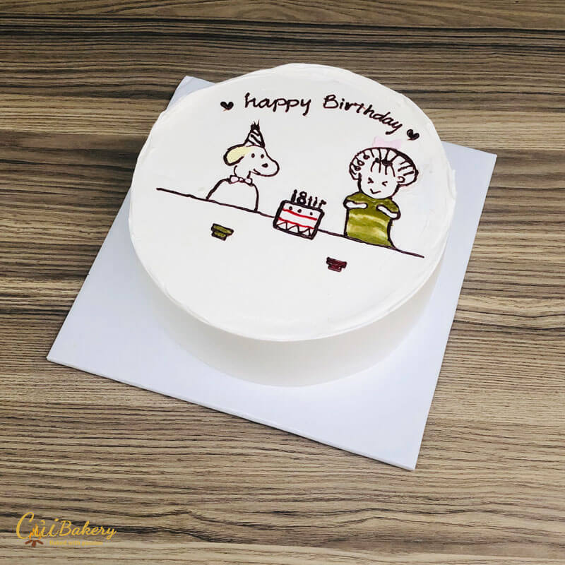 Mẫu Bánh Vẽ Hình - MVH0013