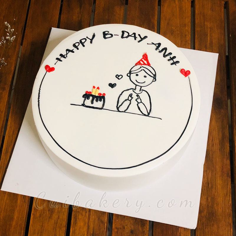 Mẫu Bánh Vẽ Hình - MVH035