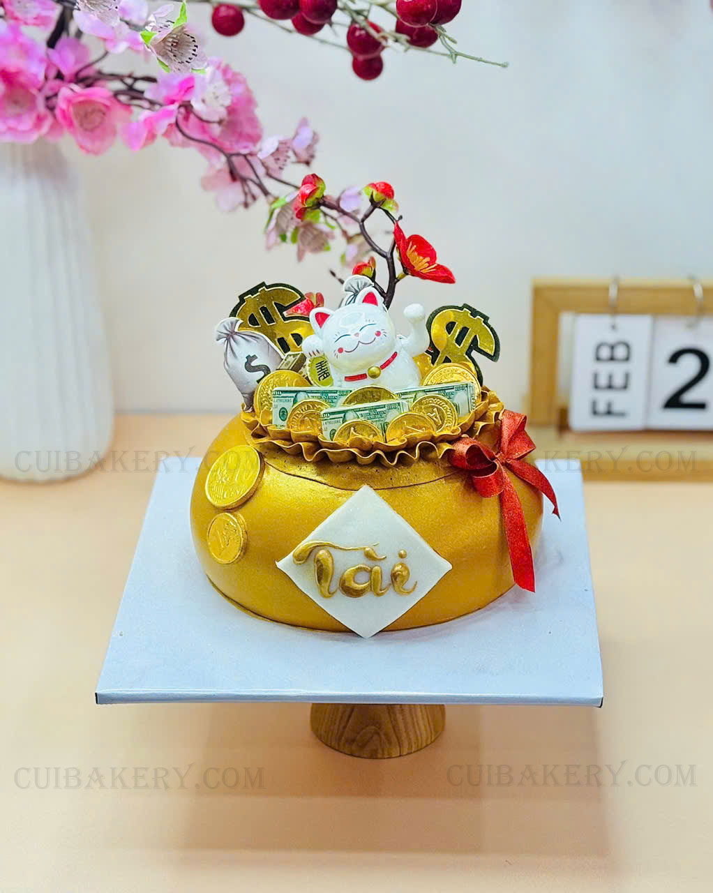 Mẫu bánh kem hũ vàng - MHV015