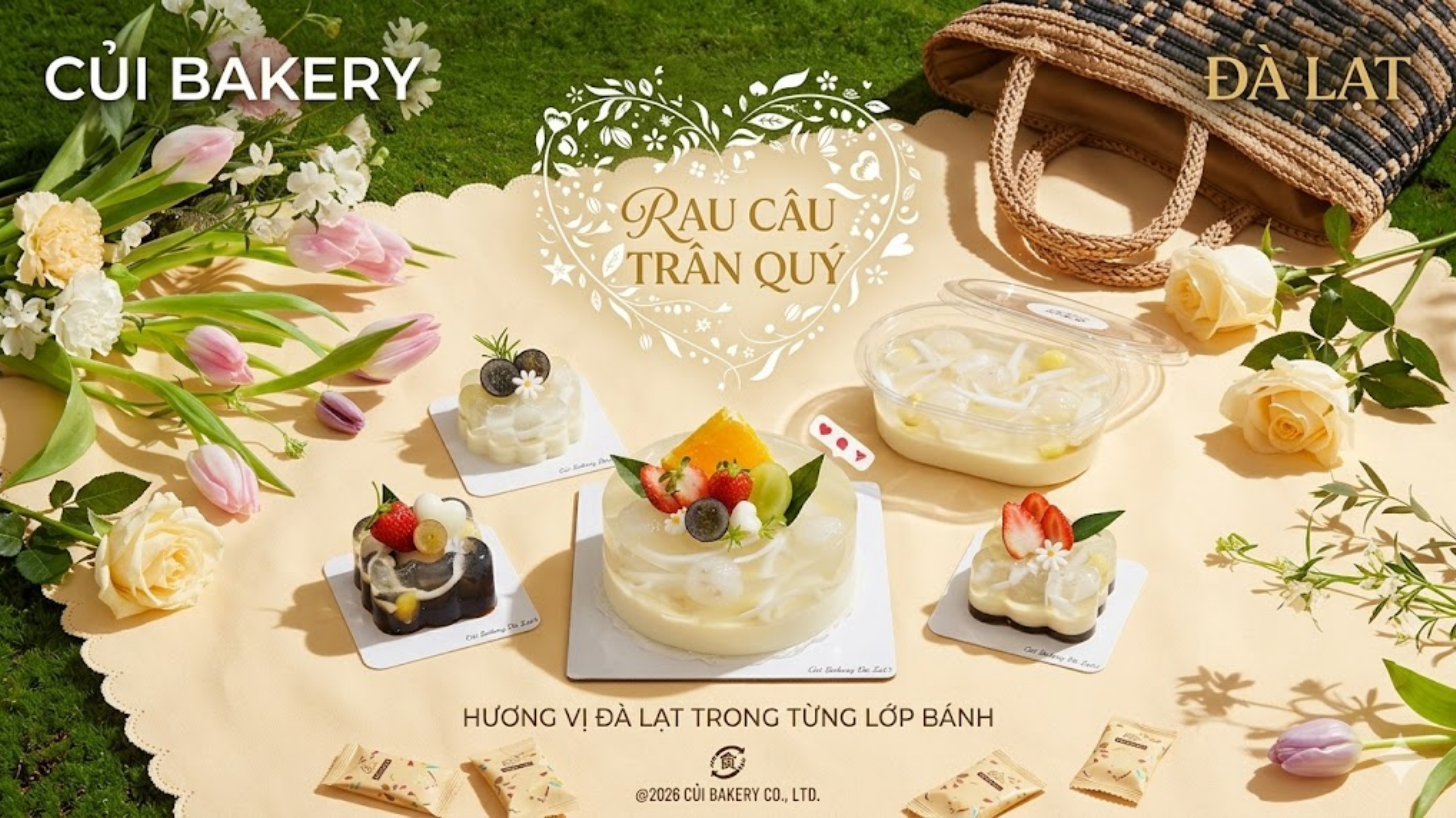 Rau Câu Nghệ Thuật Củi Bakery Đà Lạt - Vị Thanh Mát Từ Sen & Nhãn