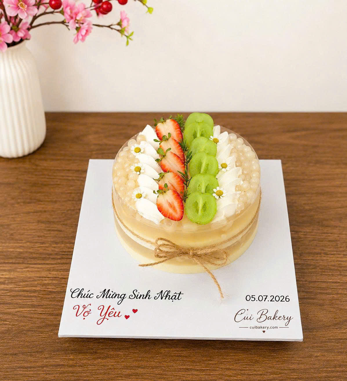 Rau câu dừa sen nhãn kem cheese - MRKC001