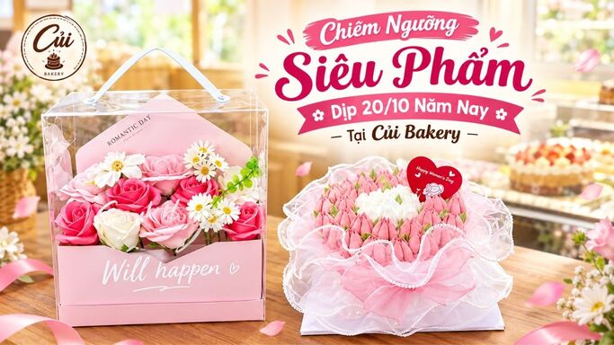 Chiêm Ngưỡng Siêu Phẩm Bánh Kem 20/10 Đà Lạt Với Củi Bakery