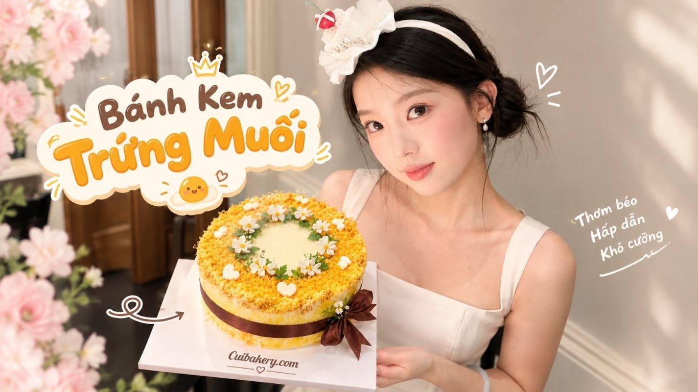 Top Mẫu Bánh Bông Lan Chà Bông Trứng Muối | Củi Bakery Đà Lạt